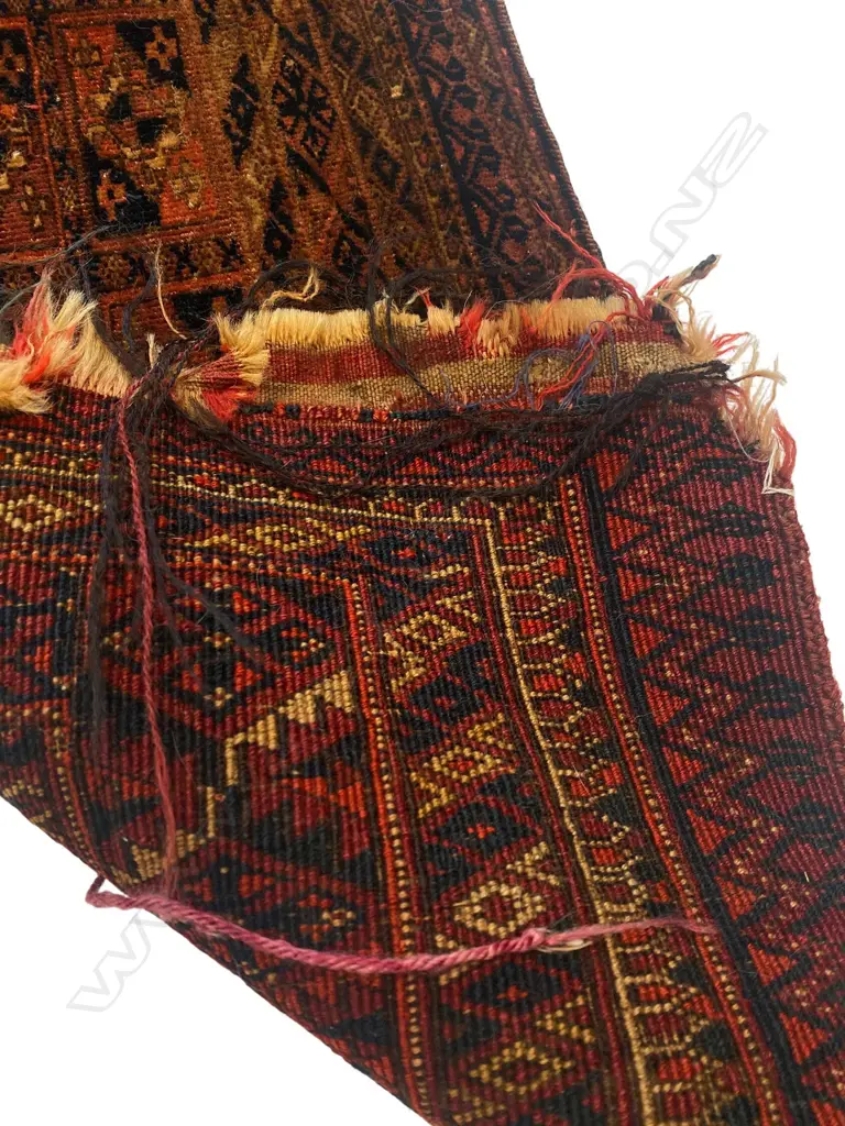 Wool pile Torba turkmen, with ten güls. 345 x 1150mm Image 1++